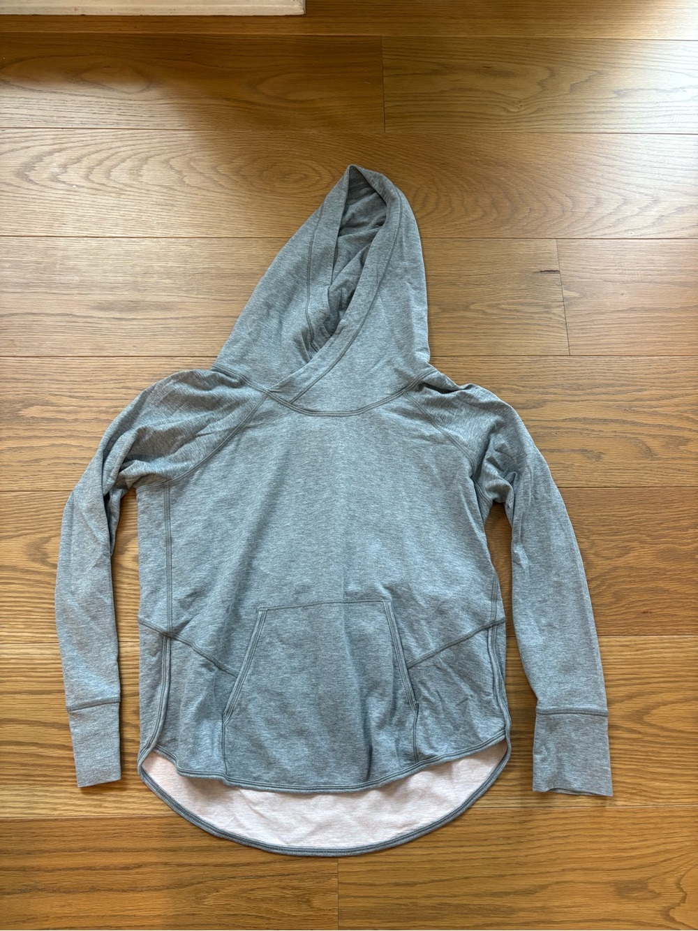lululemon athletica Heather Gray Hooded Pullover Sweatshirt